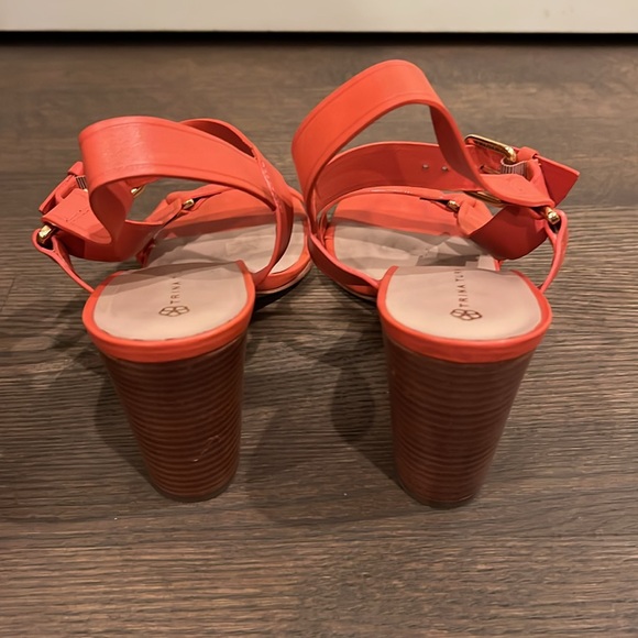 Trina Turk Orange Block Heel - Picture 3 of 5